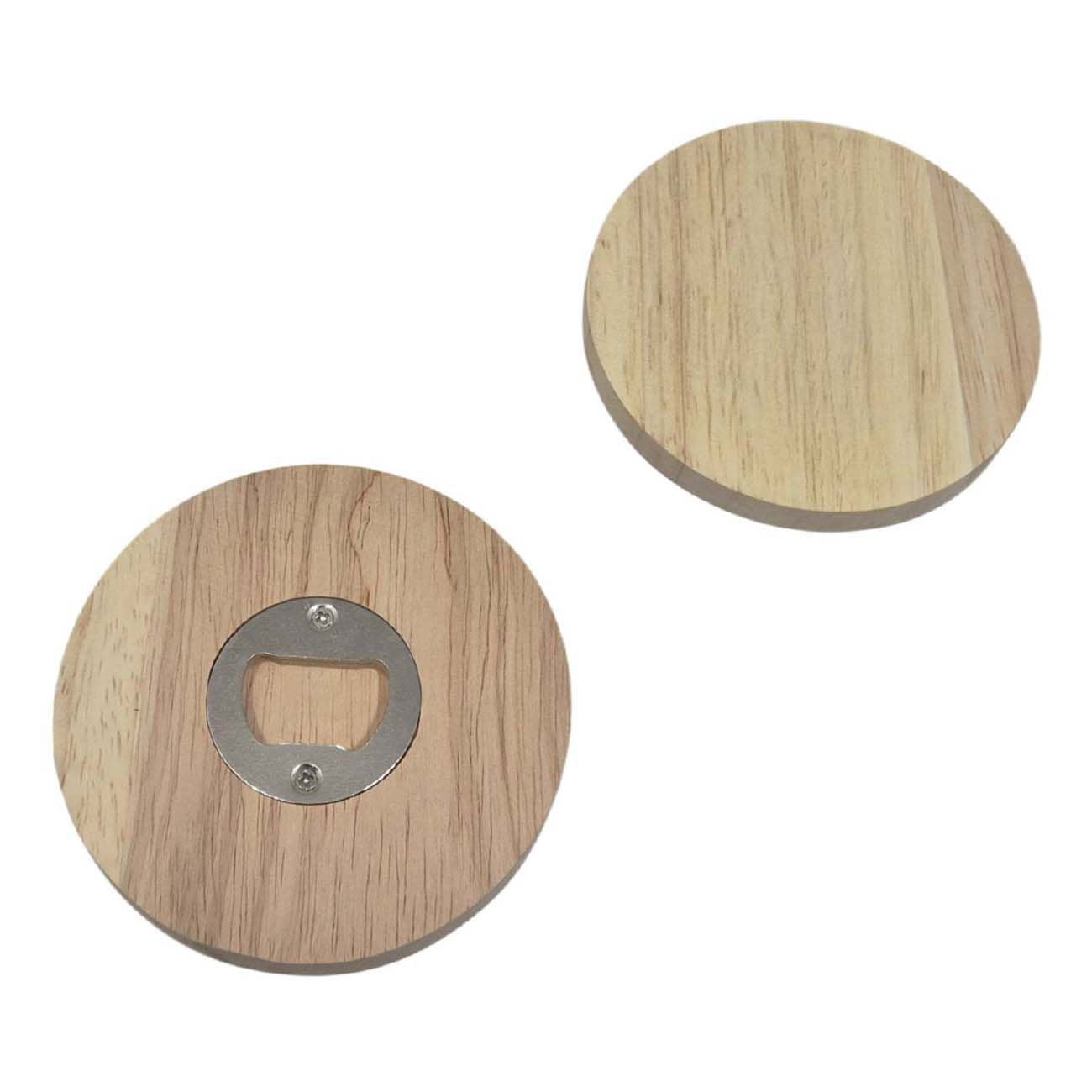 Ouvre-bouteille en bois Playwood rond, 9,5 cm