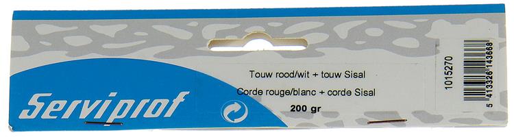 Mack 1015270 - jeu de corde rouge blanc + corde sisal 200gr | 5 pièces