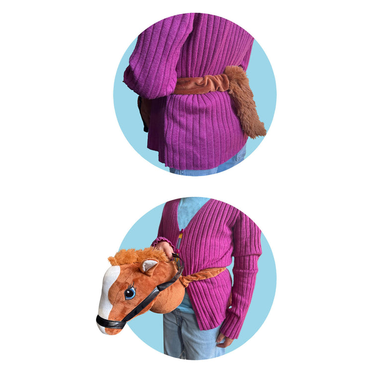 Tête de cheval de cheval houx marron clair avec élastique