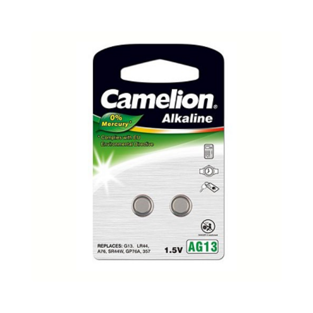 Camelion AG13 cellule de bouton LR44 alcaline par 2
