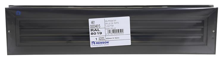 Renson 1006608 - grille de porte. 461 ral 8019 425x76mm | 2 pièces