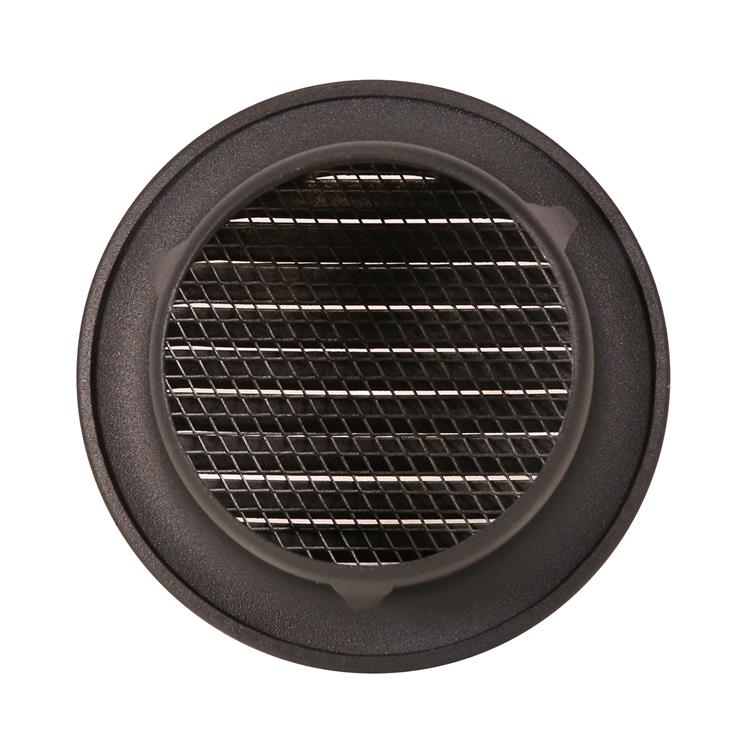 Renson 1062422 - avec. grille à ailettes ronde alu 435r (dia 80) structure 7016 | 12 pièces