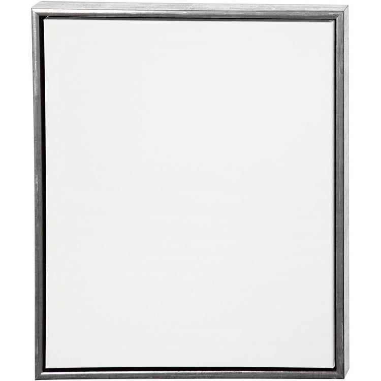 Toile d'entreprise Creativ avec cadre, dim. 50x60 cm, 360 gr, argent antique, blanc, 1 pièce