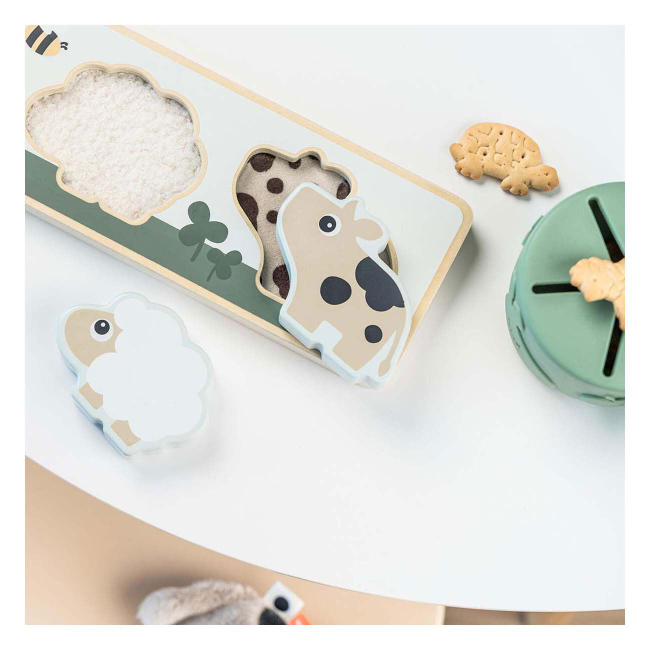 Fait par Deer Sensory Puzzle Small Farm, 3e.