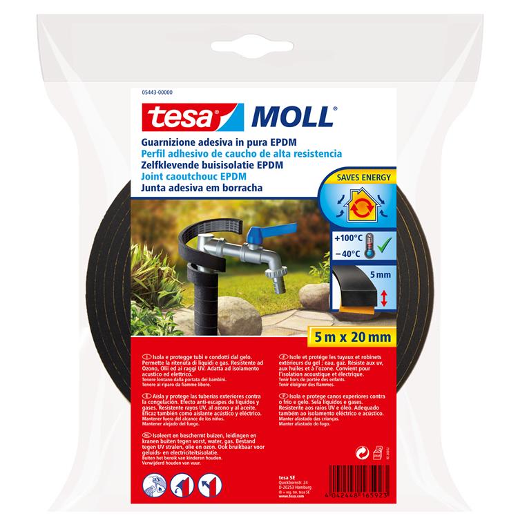 Isolation Tesa Buis EPDM 5m x 20 mm noir