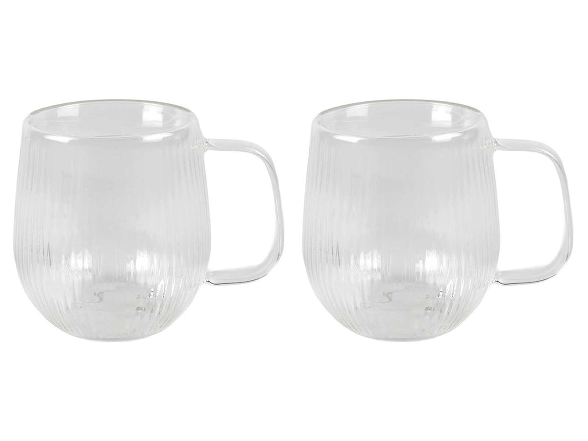 Lignes de verre à double paroi 2 pièces