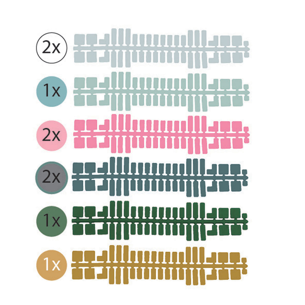 Bandes de couleurs Ministeck, 9e.