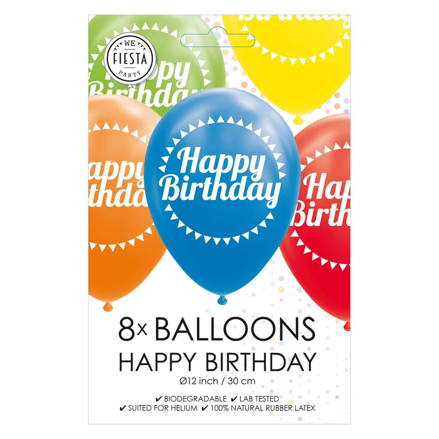 Ballons joyeux anniversaire mix couleurs 30 cm, 8e.