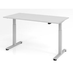 Bureau assis-debout Bach Hammerer vxmst mélamine gris