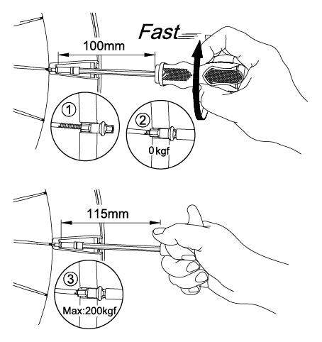 IceToolz Clé pour écrous de roue 12D5 pour écrous de 3,6 mm (carrés)