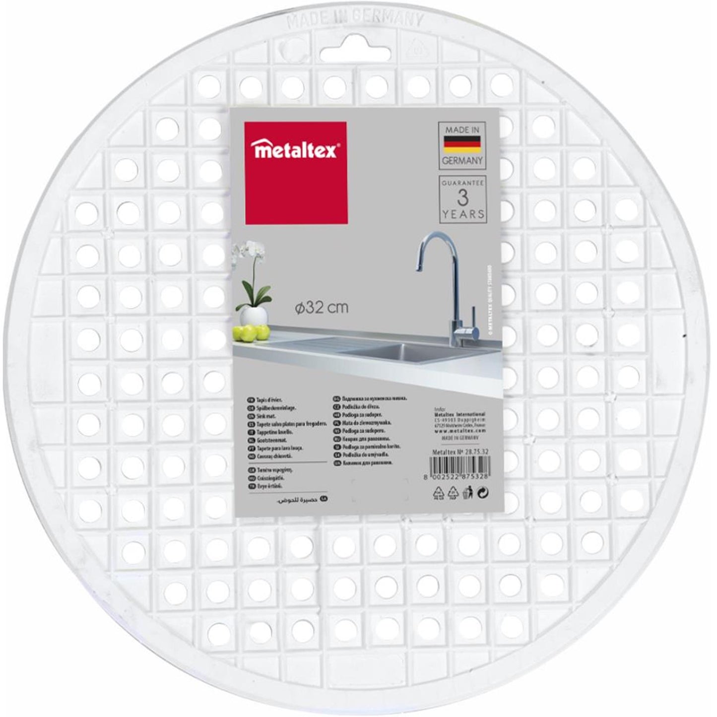 Tapis d'évier Metaltex rond ø32cm