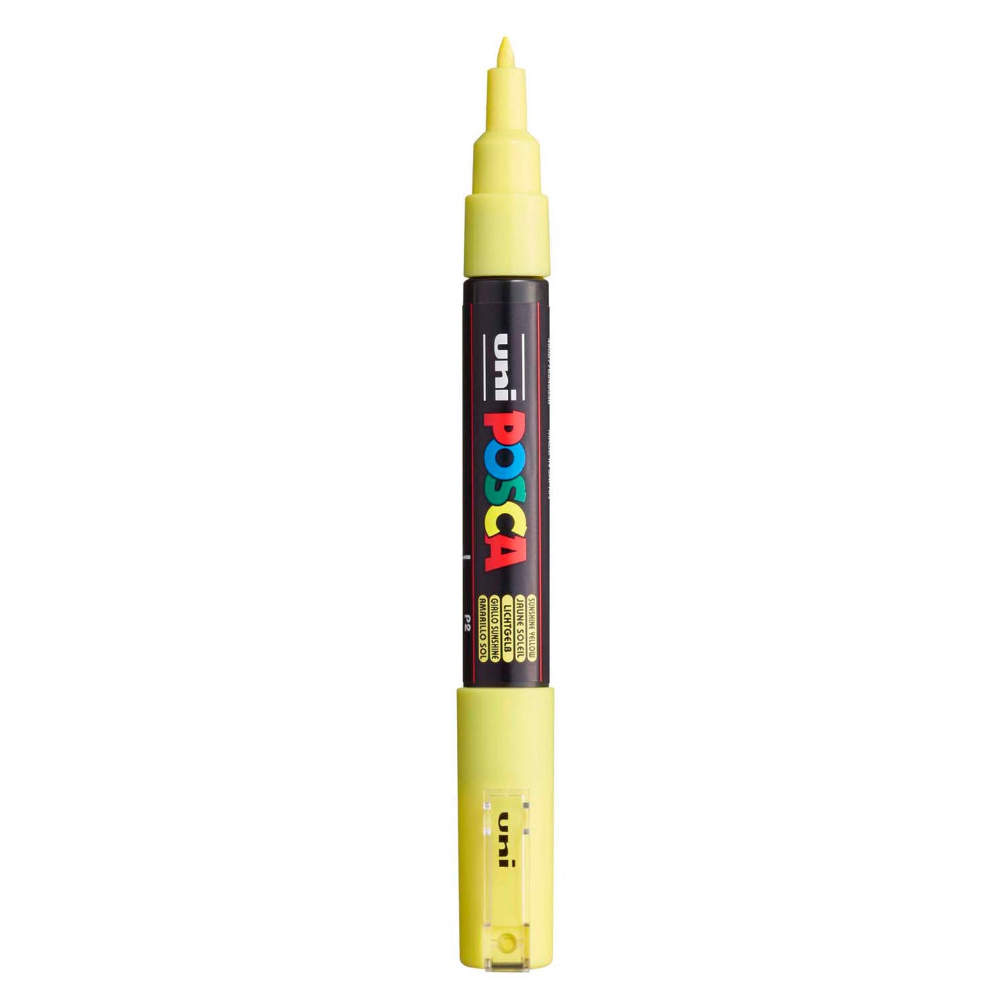 Marqueur peinture Uni posca 1mc jaune soleil - pointe conique - 1 mm