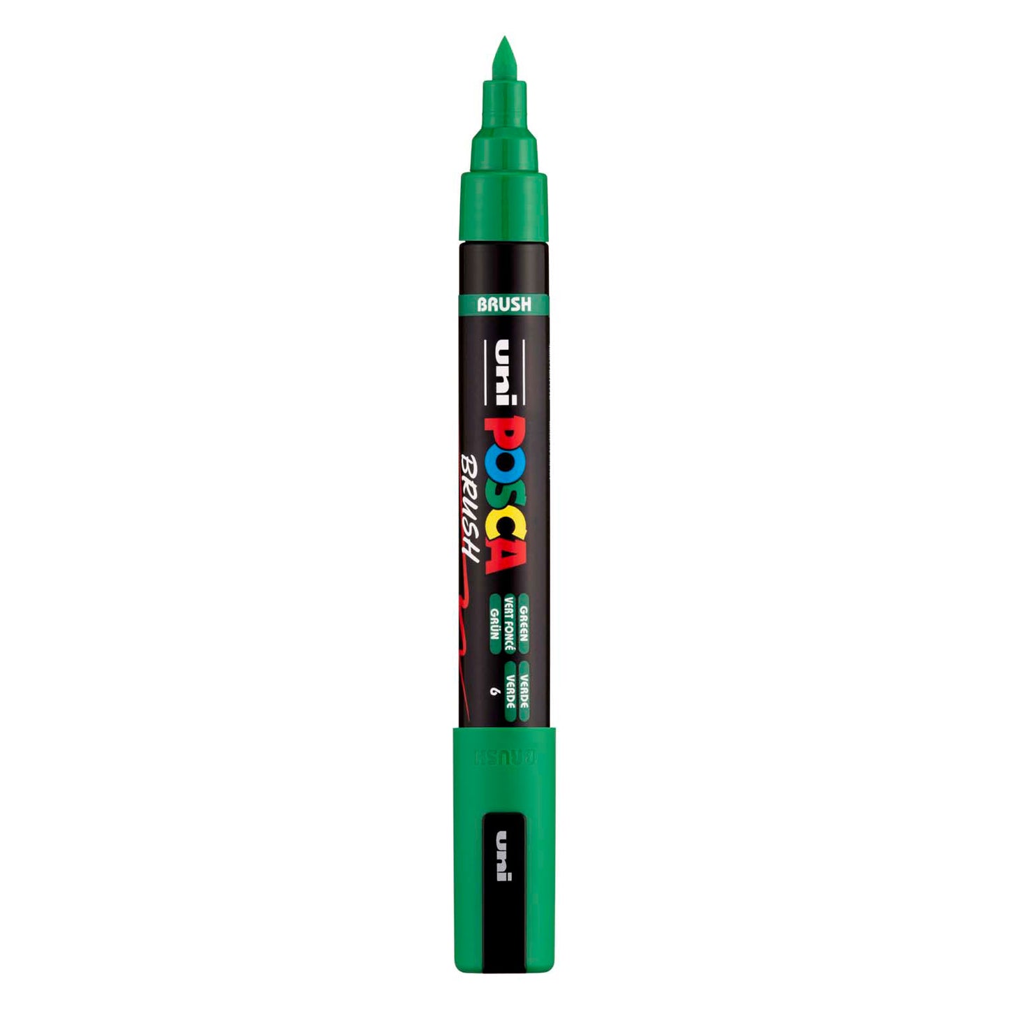 Feutre pinceau Uni posca pc5br vert - pointe pinceau 1-4 mm