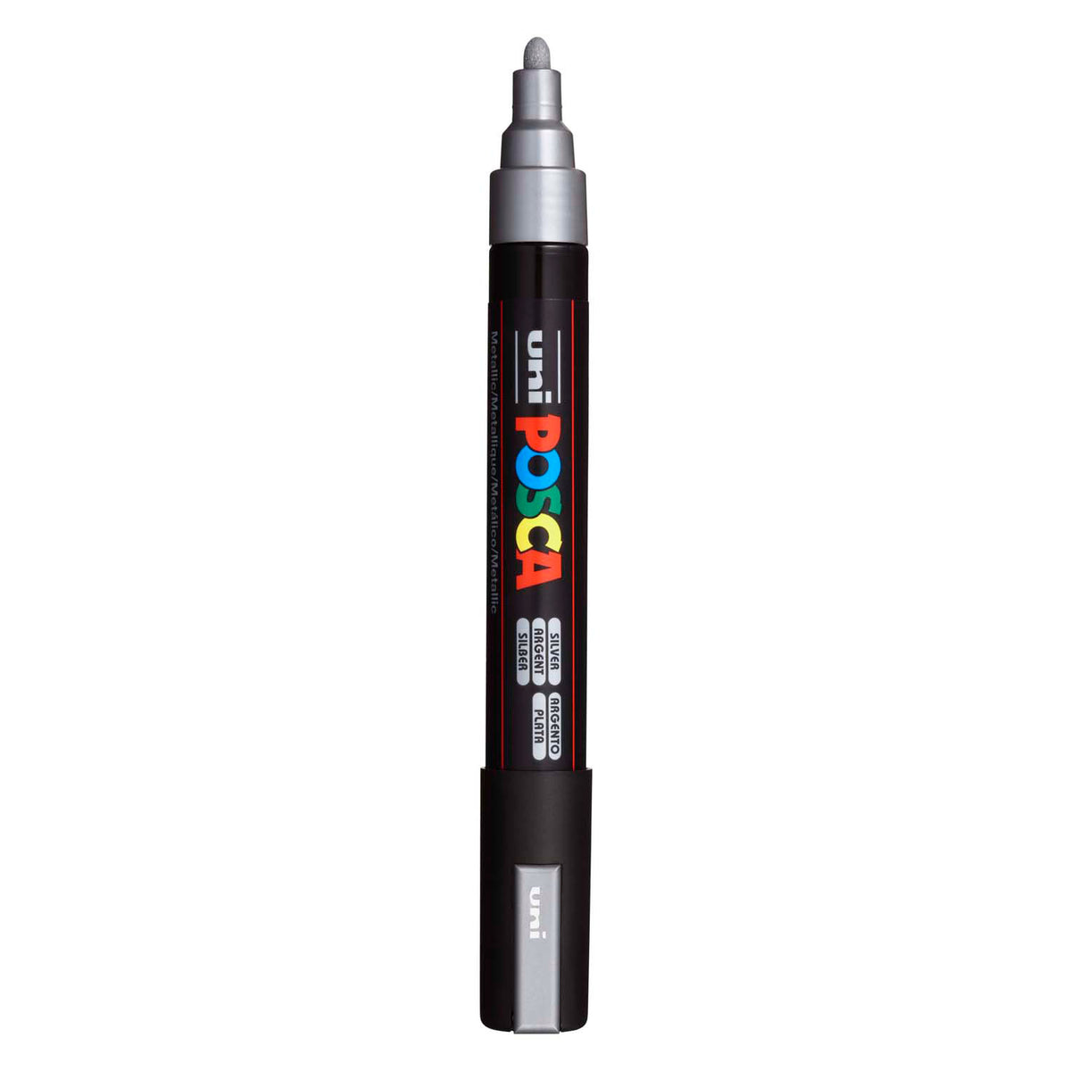 Marqueur Posca Uni-Posca, AFM PC-5M, épaisseur de ligne 2,5 mm, moyen, argent, 1 pièce