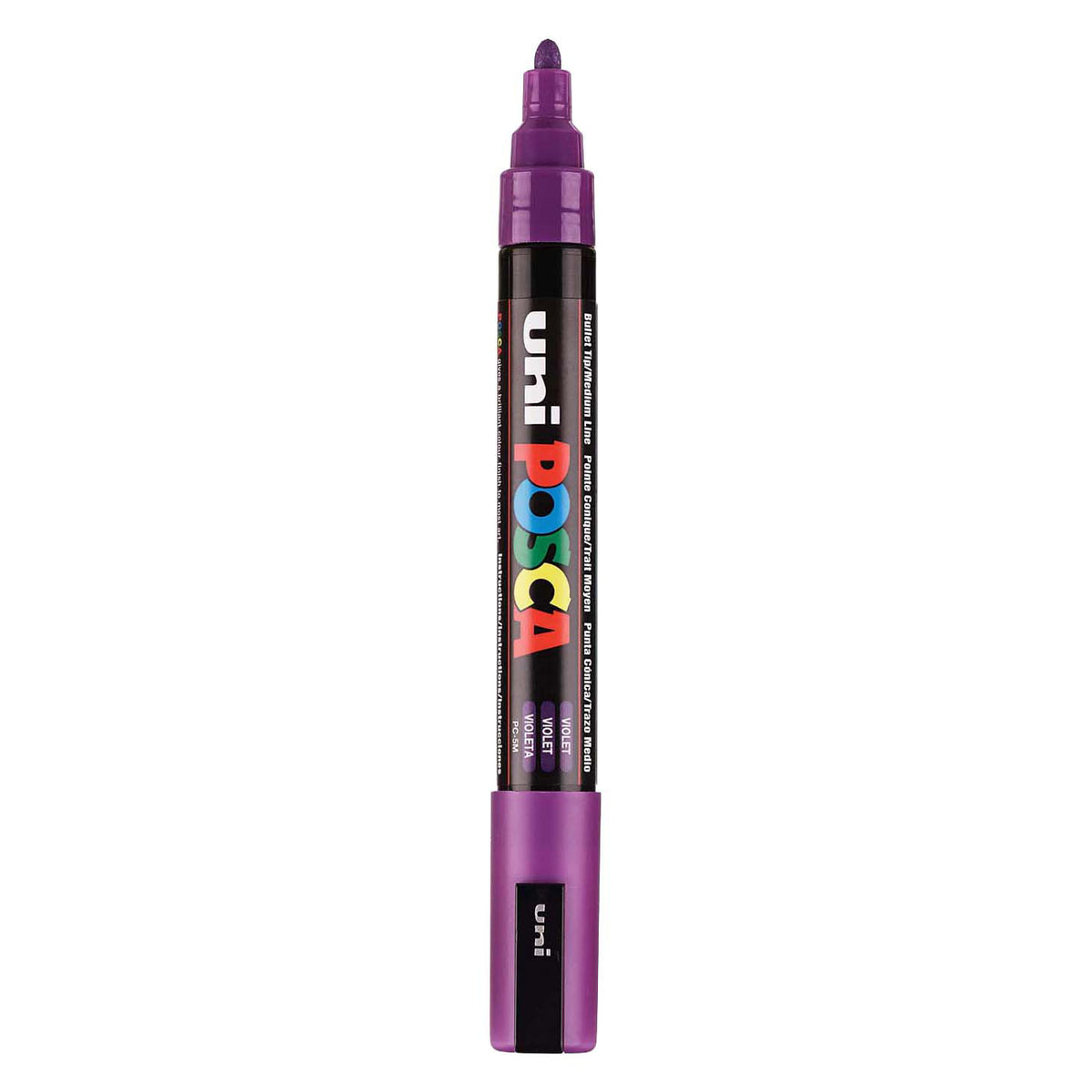 Marqueur Posca Uni-Posca, AFM PC-5M, épaisseur de ligne 2,5 mm, moyen, violet, 1 pièce