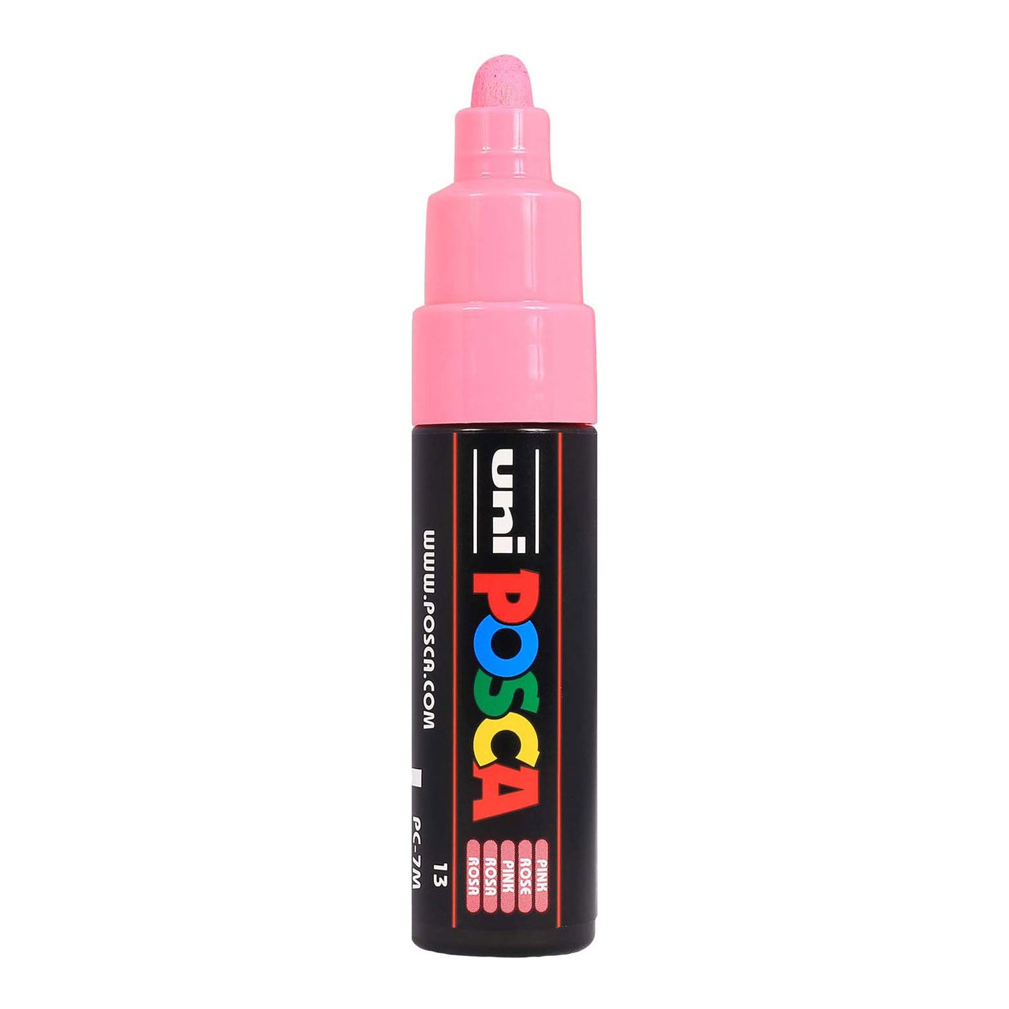 Marqueur peinture Uni posca 7m rose - pointe conique