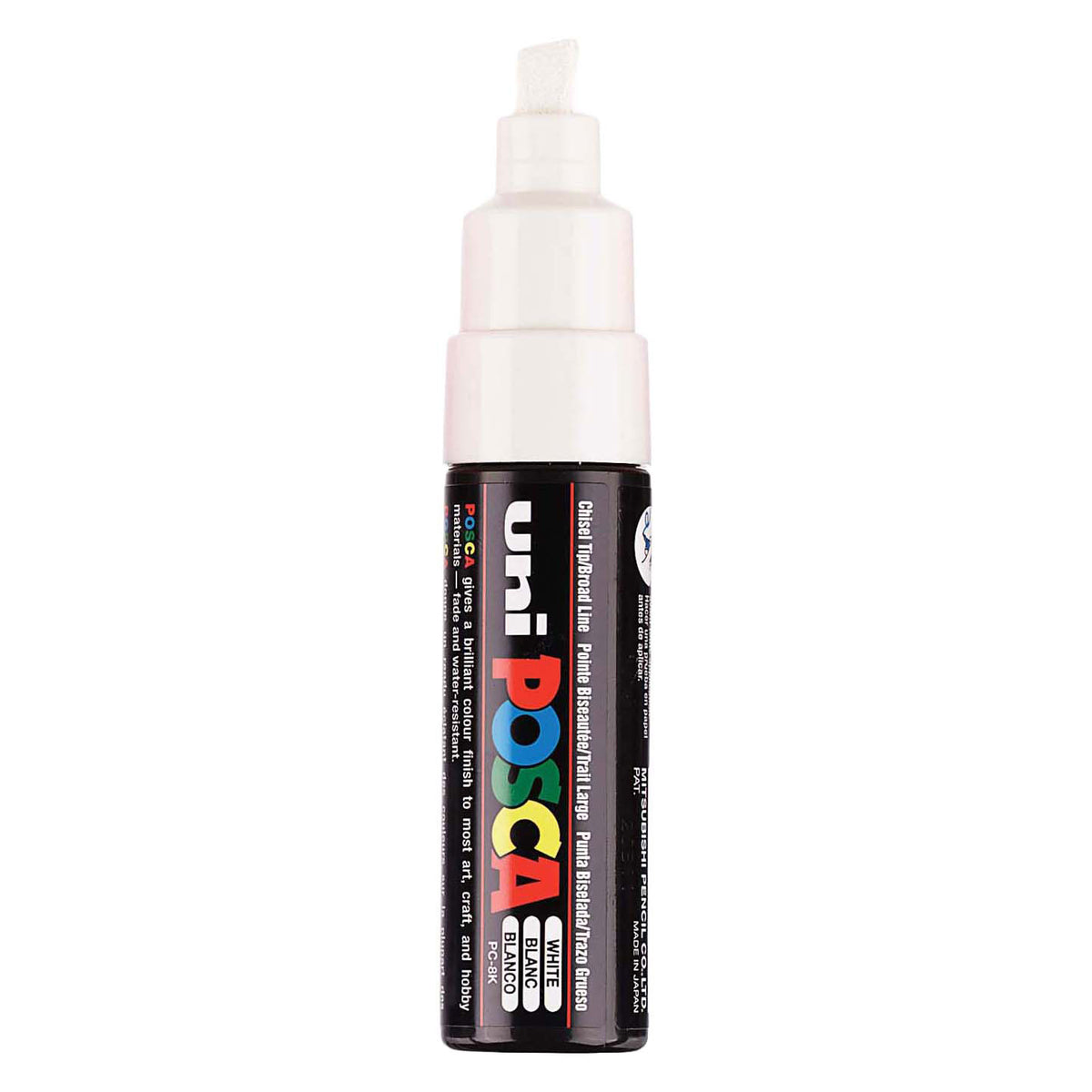 Marker Posca Uni-Posca, AFM PC-8K, épaisseur de ligne 8 mm, large, blanc, 1 pièce