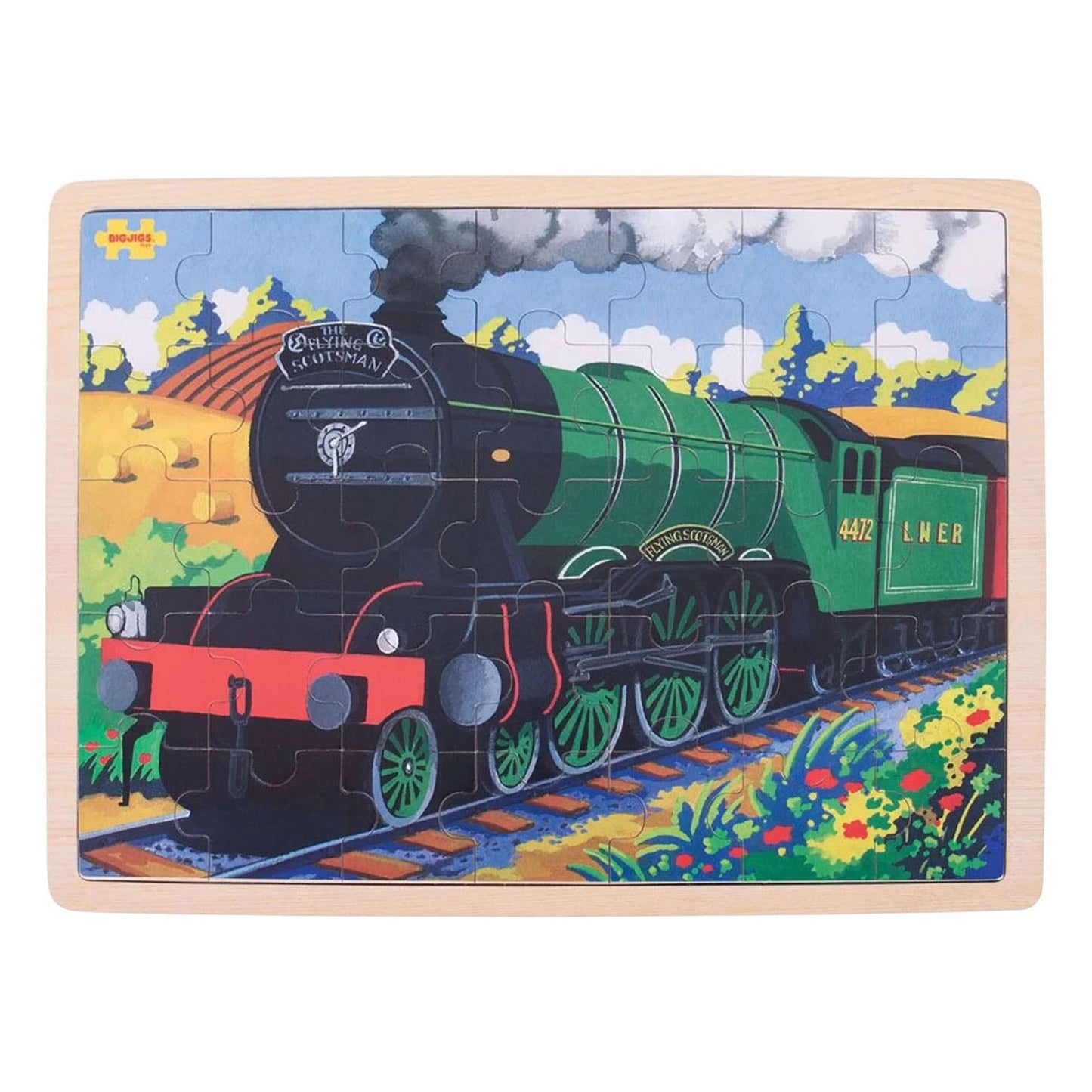 Bigjigs puzzle en bois Flying Scotsman - 35 pcs.
