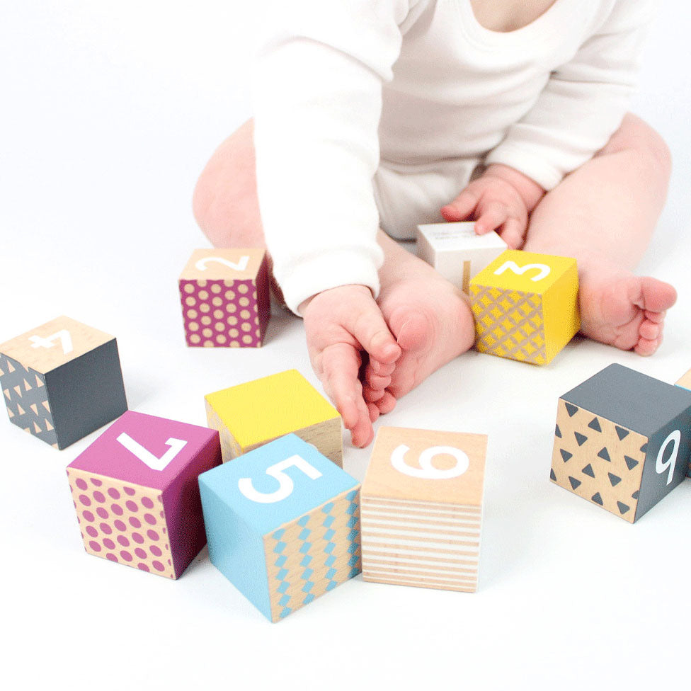 Bigjigs Blocs de numéros en bois