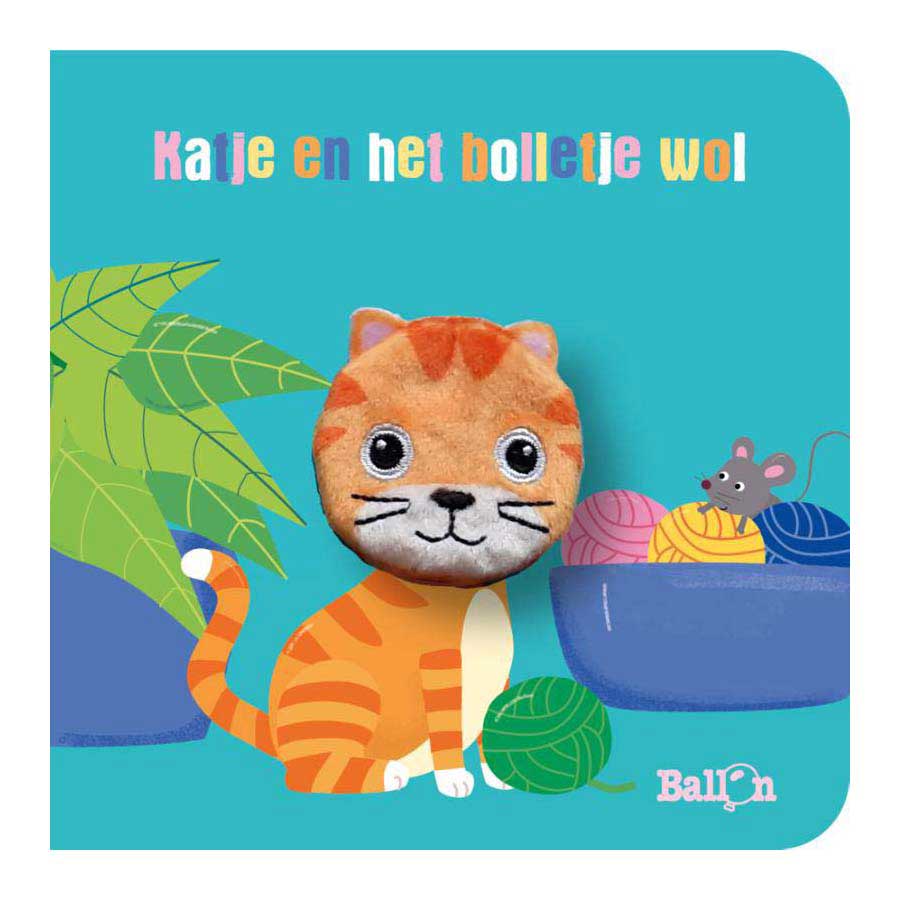 Livre cartonné d'éditeur standard avec marionnette à doigt - le chaton et la pelote de laine