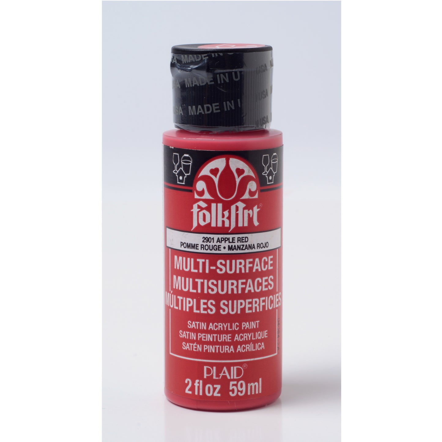 Folkart • peinture multi-supports rouge pomme 59ml