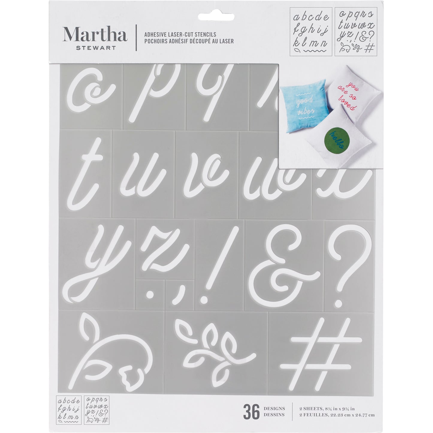 Martha Stewart • pochoir rond autocollant