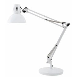 Lampe de bureau alba architecte 20w e27 blanc