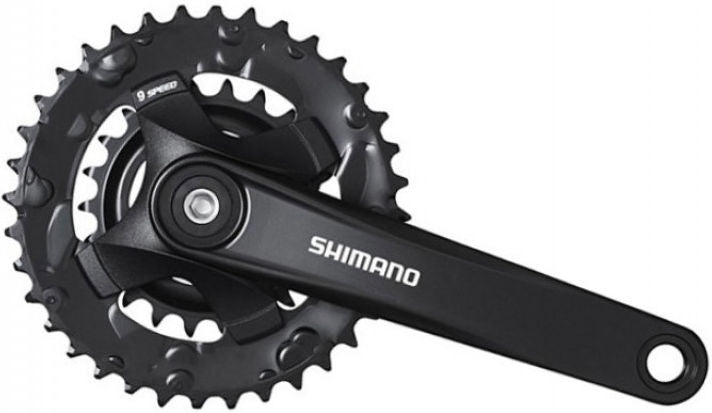 Shimano Crankset 2 x 9 Speed Altus FC-M101 avec 175 mm Crankarm 36-22T avec de l'essieu carré noir