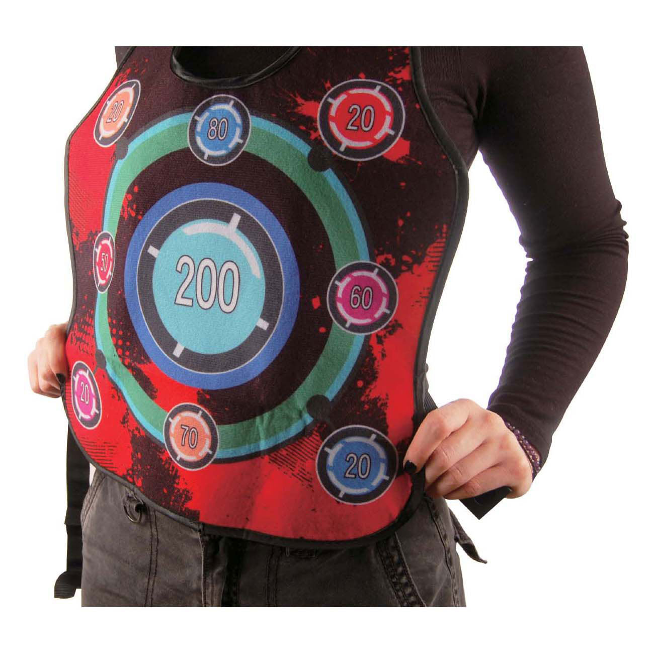 Jeu de lancement velcro de jeu avec 2 gilets et 6 balles