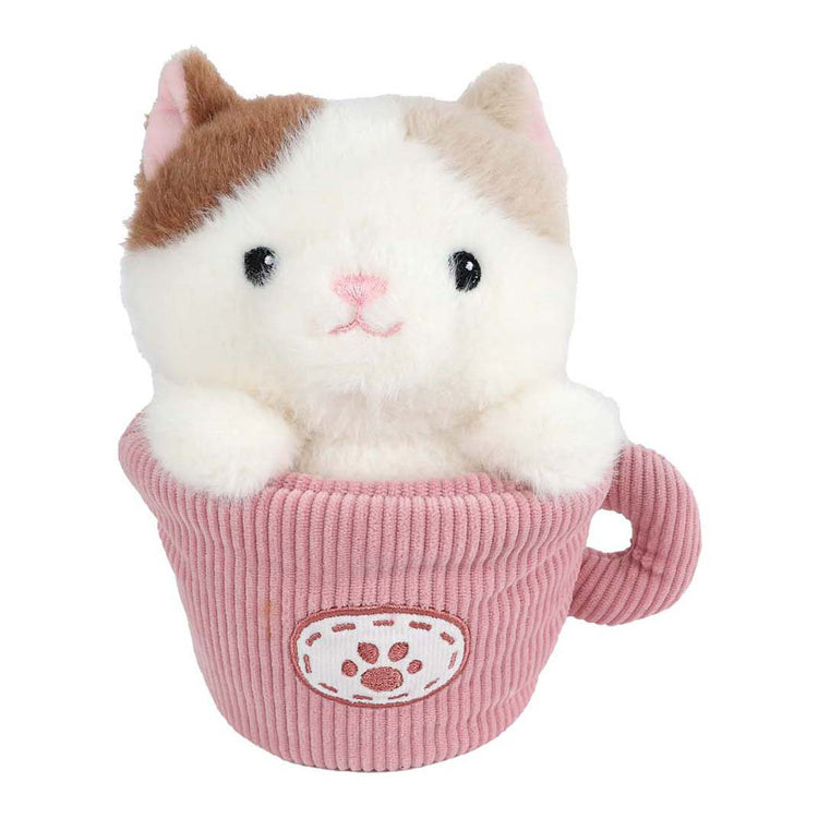 Peluche chat dans un mug Take me home 18cm