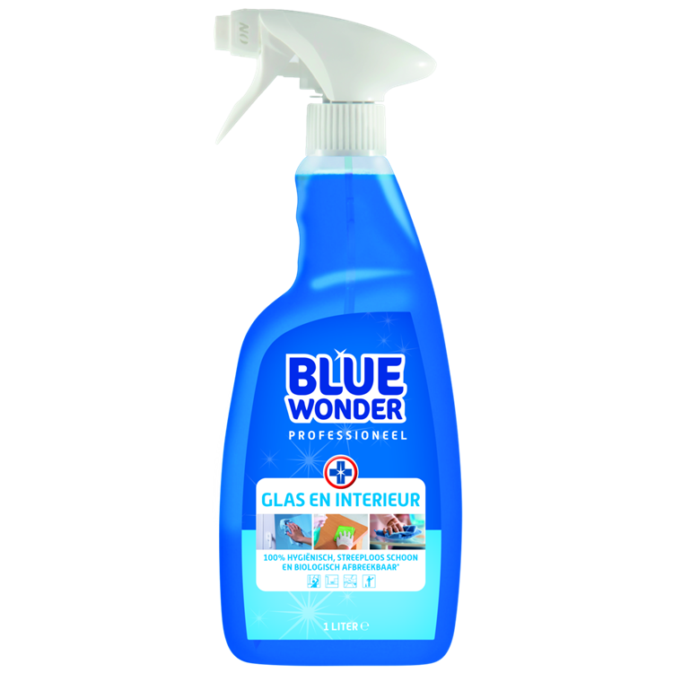 Blue Wonder 1070319 - verre professionnel et int. nettoyant 1l | 6 pièces