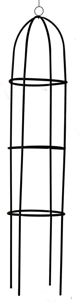 Kinzo support pour plantes à rosiers rond 185x40cm - cadre grimpant pour plantes grimpantes - support pour plantes à rosiers - colonne à roses noir