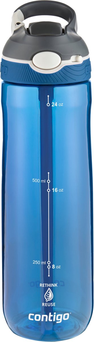 Bouteille d'eau Contigo Ashland à bec automatique avec paille | grande gourde sans BPA de 720 ml | bouteille de sport | gourde étanche | idéal pour l'école, la salle de sport, le vélo, la course, la marche | Monaco