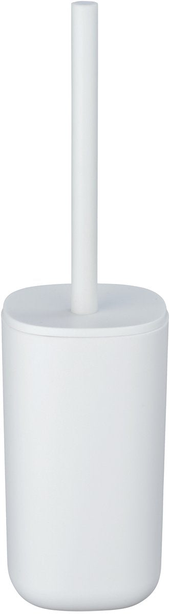 Wenko porte-brosse de toilette Davos plastique blanc mat - brosse de toilette avec support - brosse de toilette avec support autoportante - blanc