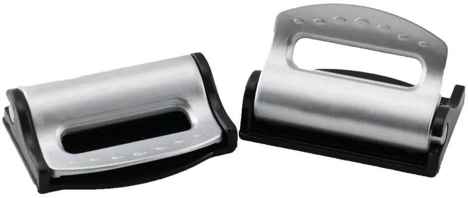 Paire de bouchés de ceinture de sécurité HP, argent noir