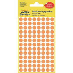 Points de marquage avery 3178 orange fluor 8mm