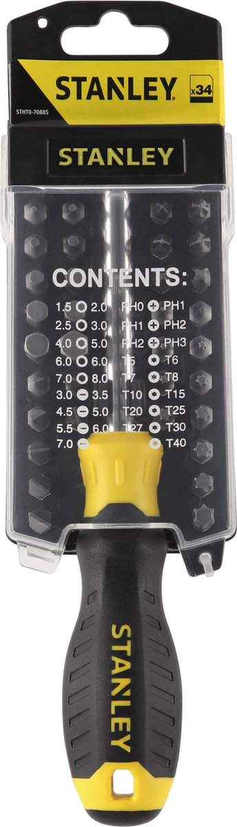 Tournevis multi-embouts Stanley 35 pièces - stht0-70885