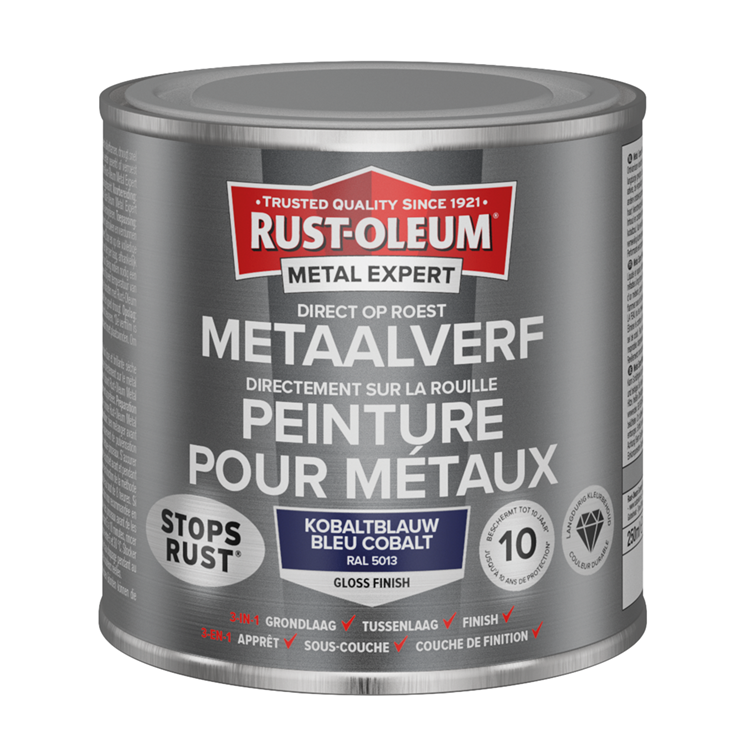 Rust-oleum 1071405 - peinture métal-hg -ral5013 - 250m directement sur la rouille | 1 pièce