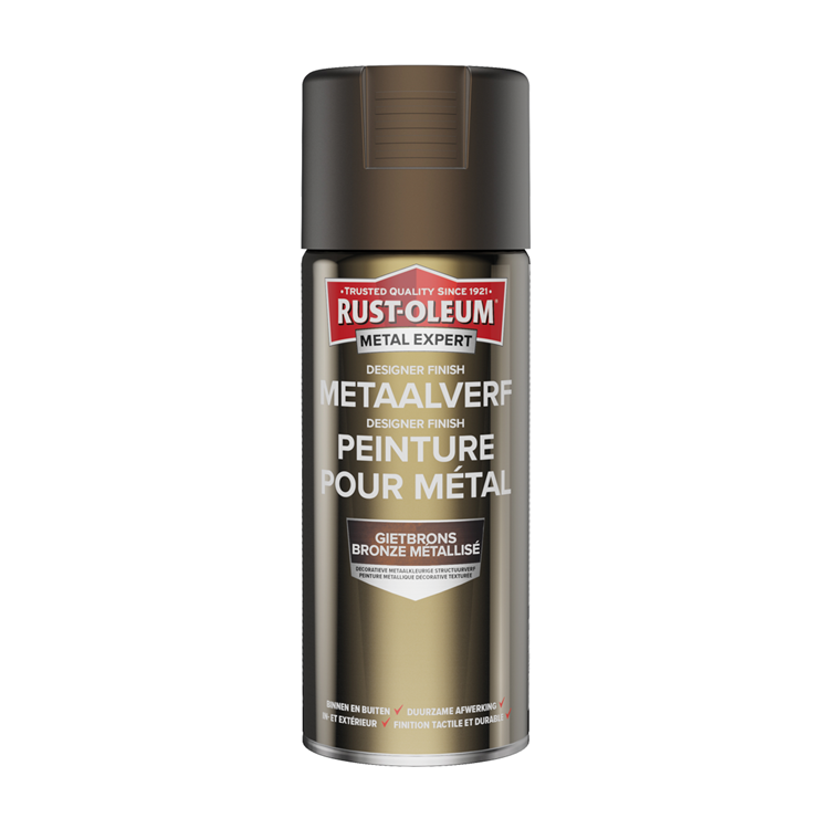 Rust-oleum 1071379 - peinture métal - bronze coulé - finition design expert en métal 400m | 1 pièce