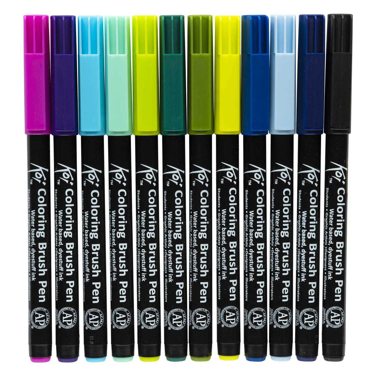 SAKURA KOI COLORING BRUSH Set Set, 24 couleurs