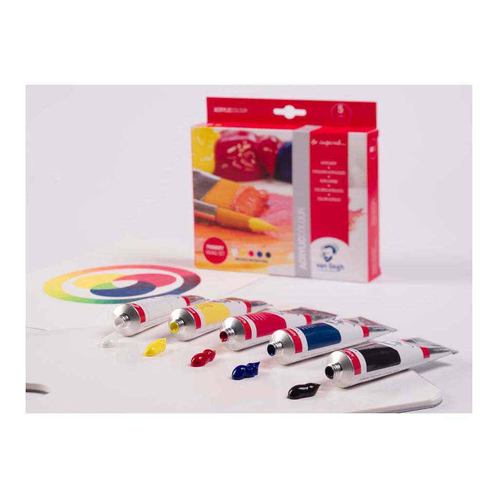 Ensemble de mélange primaire de peinture acrylique Van Gogh, 5x40 ml