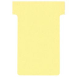 Cartes à insérer en T carton 170g m2 60x15x85x48,5mm jaune