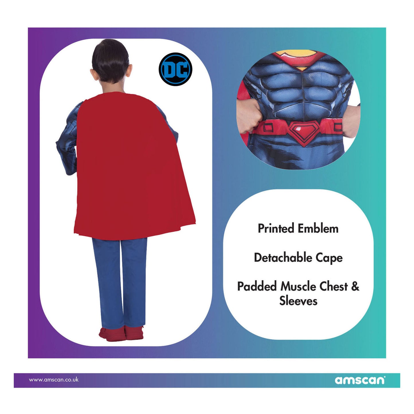 Costume pour enfants Superman Classic, 6-8 ans