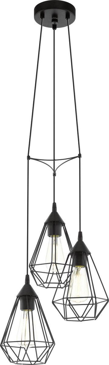 Lampe à suspension Eglo tarbes - e27 - ø 31 cm - noire