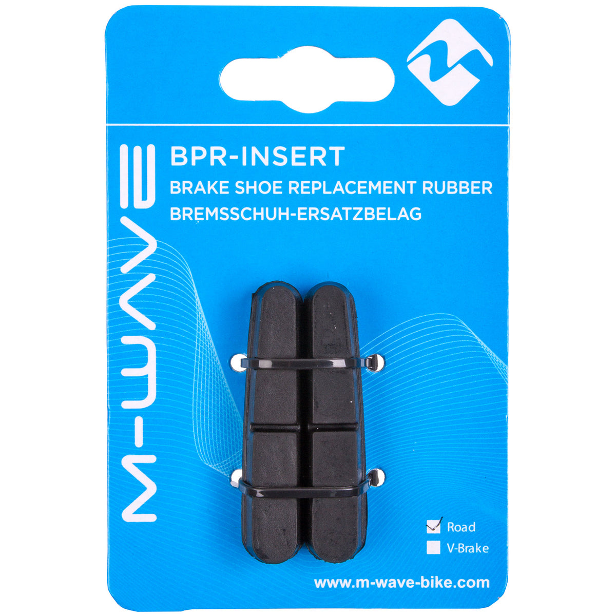 Caoutchouc de remplacement de mâchoire de frein M-wave bpr-insert-rr