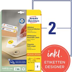 Etiquettes réadhésives avery zweckform stick lift blanc