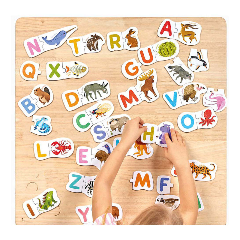 Panda banane - lettres puzzle - 26 pièces.