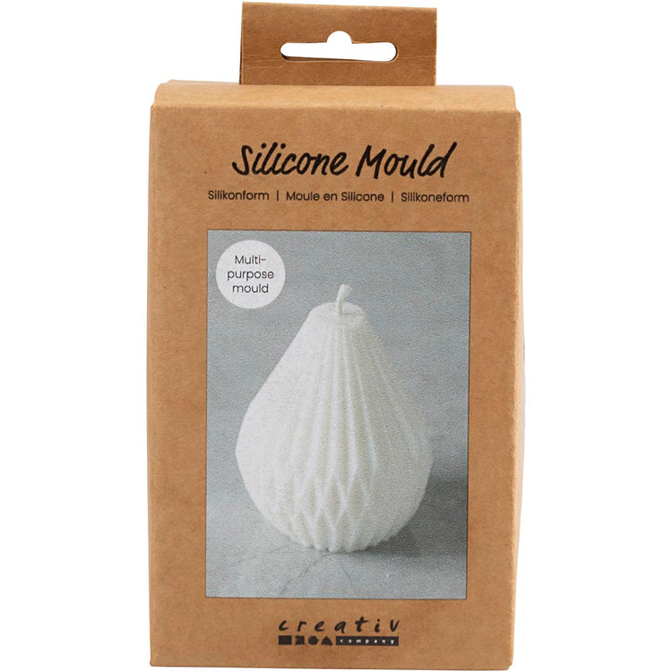 Moule en silicone Creativ company, forme goutte nervurée, h: 8 cm, d 7 cm, 1 pièce 1 boîte