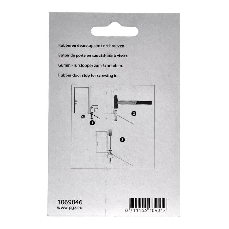 Mack 1069046 - butée de porte caoutchouc + vis blanc 30 x 35 mm 2 pcs | 6 pièces
