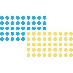 Points de marquage francs 19 mm bleu jaune